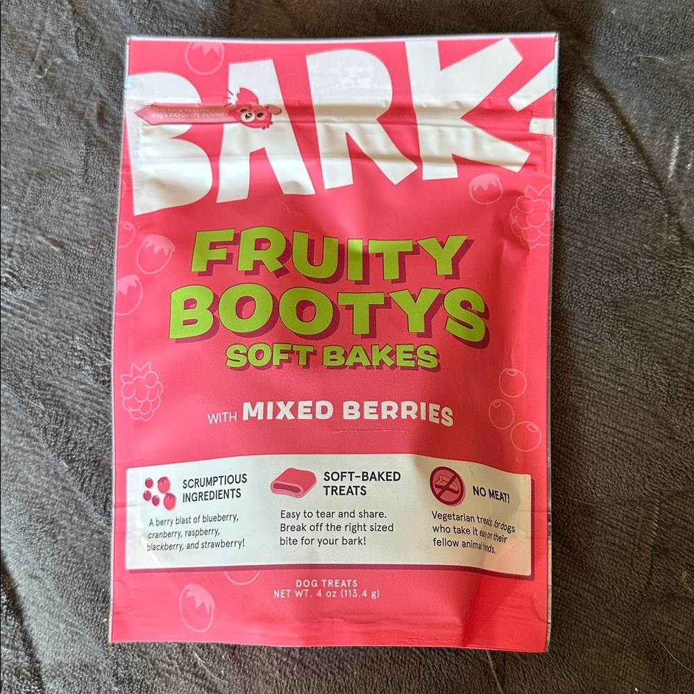 Bark fruity bootys soft bakes with mixed berries 4 oz bag New